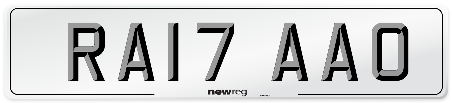 RA17 AAO Number Plate from New Reg